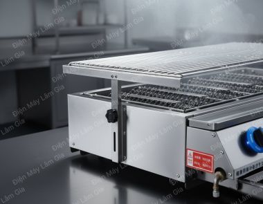 Bếp nướng gas inox 006 Lâm Gia 6 họng dài
