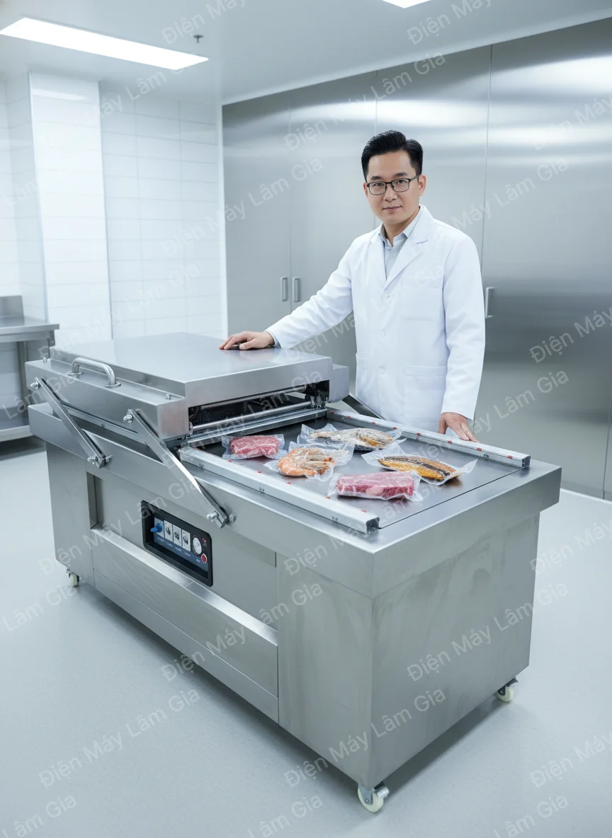 Máy hút chân không siêu to Dzq800x2 Lâm Gia