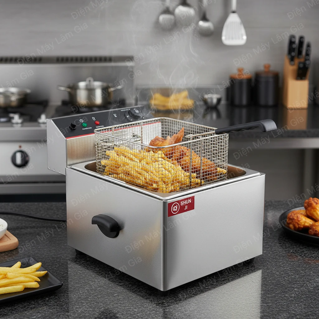 Bếp Chiên Nhúng Điện 11L Inox 304