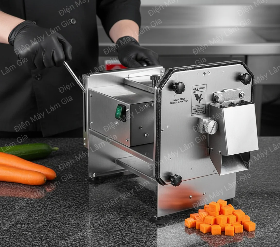 Máy thái củ quả hạt lựu Lâm Gia