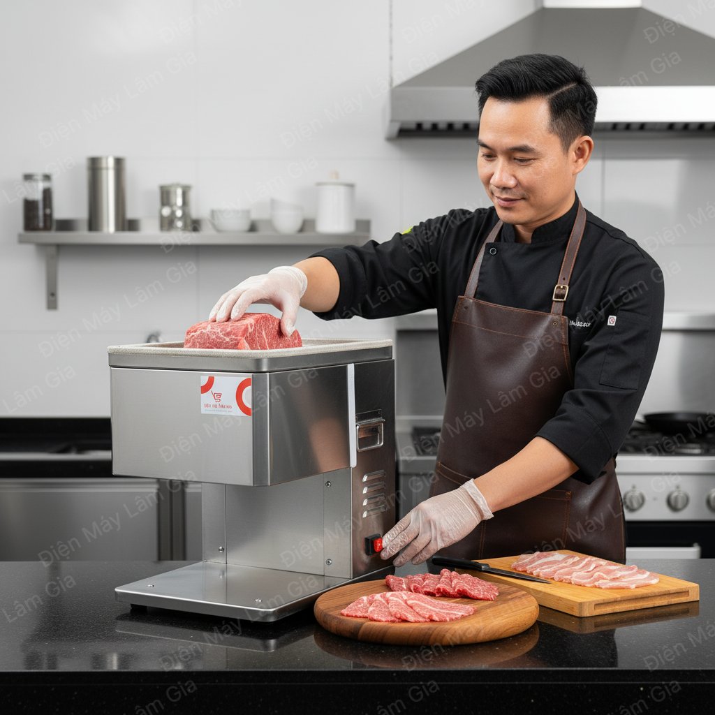 Máy Thái Thịt Inox HD-95