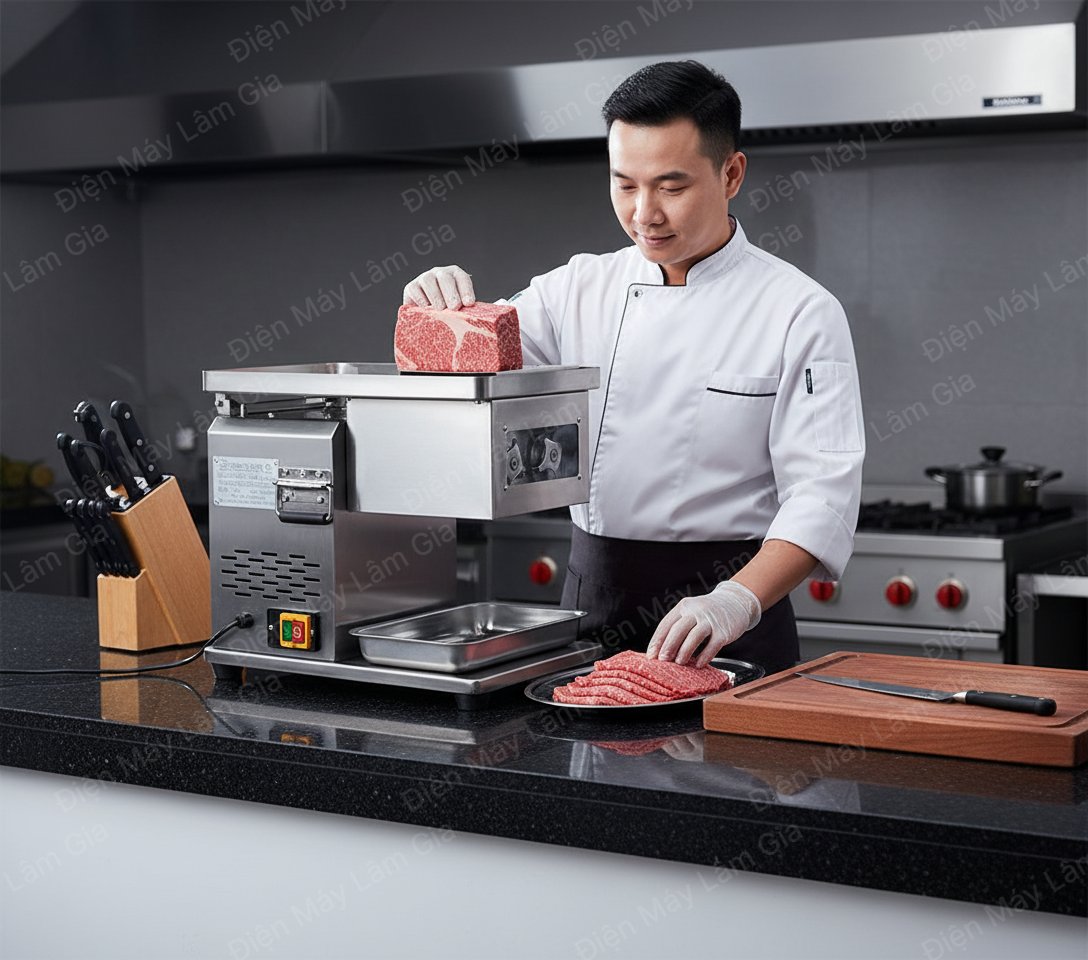 Máy Thái Thịt Tươi Sống QX-260 Chính Hãng